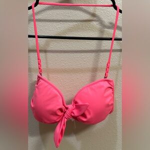 Victoria's Secret Pink Bikini Top with Bow Detail Women's Sz XS